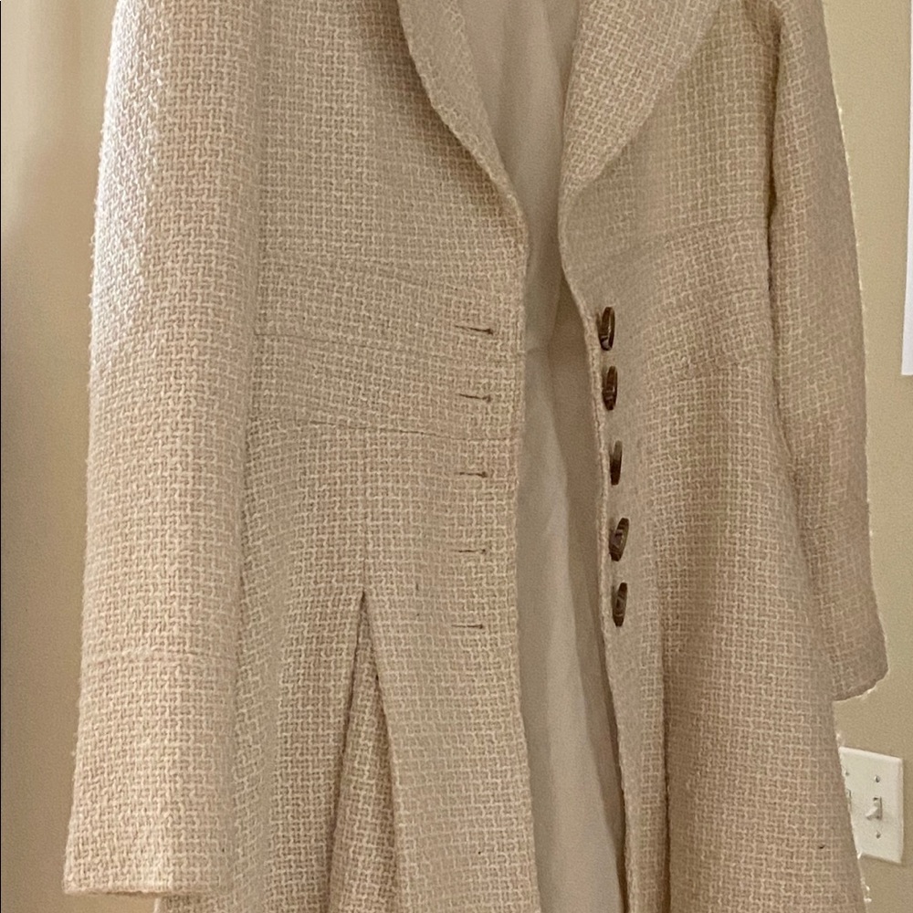Coat- Off white dress style 5 button down